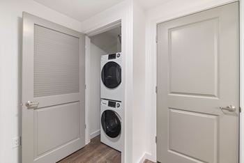 In-home laundry at 128 on state apartments in kirkland, wa 98033
